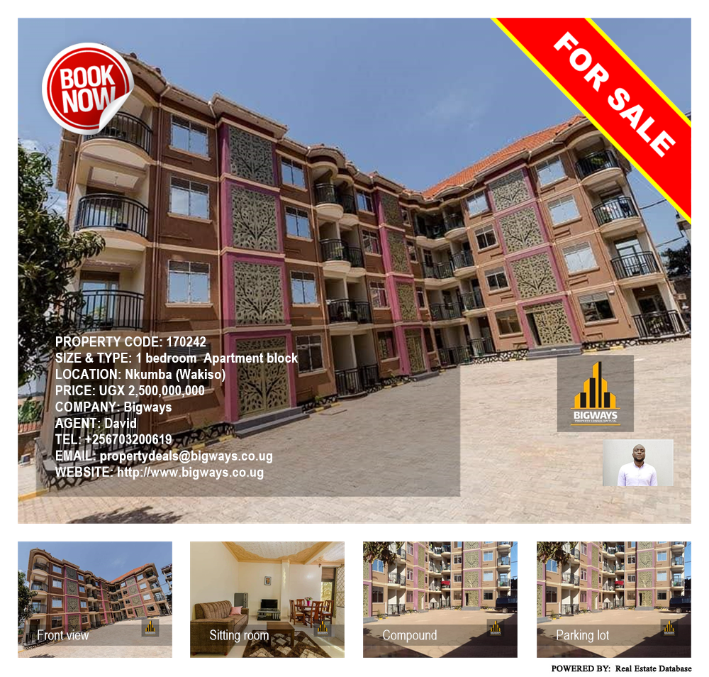 1 bedroom Apartment block  for sale in Nkumba Wakiso Uganda, code: 170242