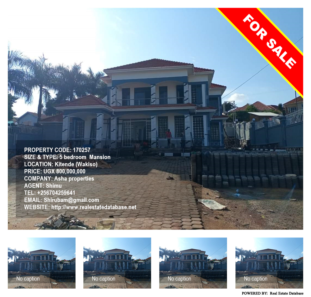 5 bedroom Mansion  for sale in Kitende Wakiso Uganda, code: 170257