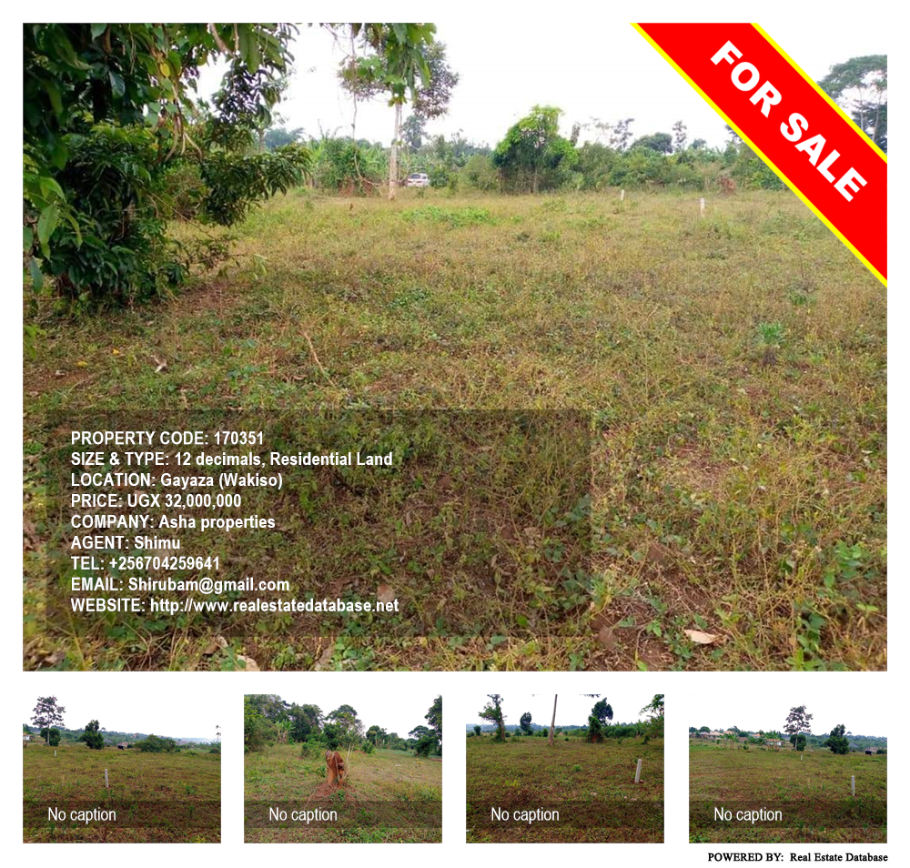Residential Land  for sale in Gayaza Wakiso Uganda, code: 170351