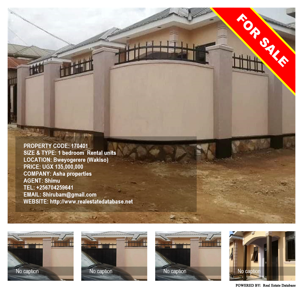 1 bedroom Rental units  for sale in Bweyogerere Wakiso Uganda, code: 170401
