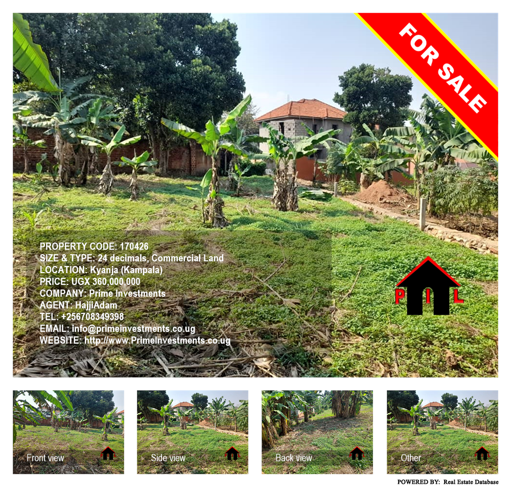 Commercial Land  for sale in Kyanja Kampala Uganda, code: 170426