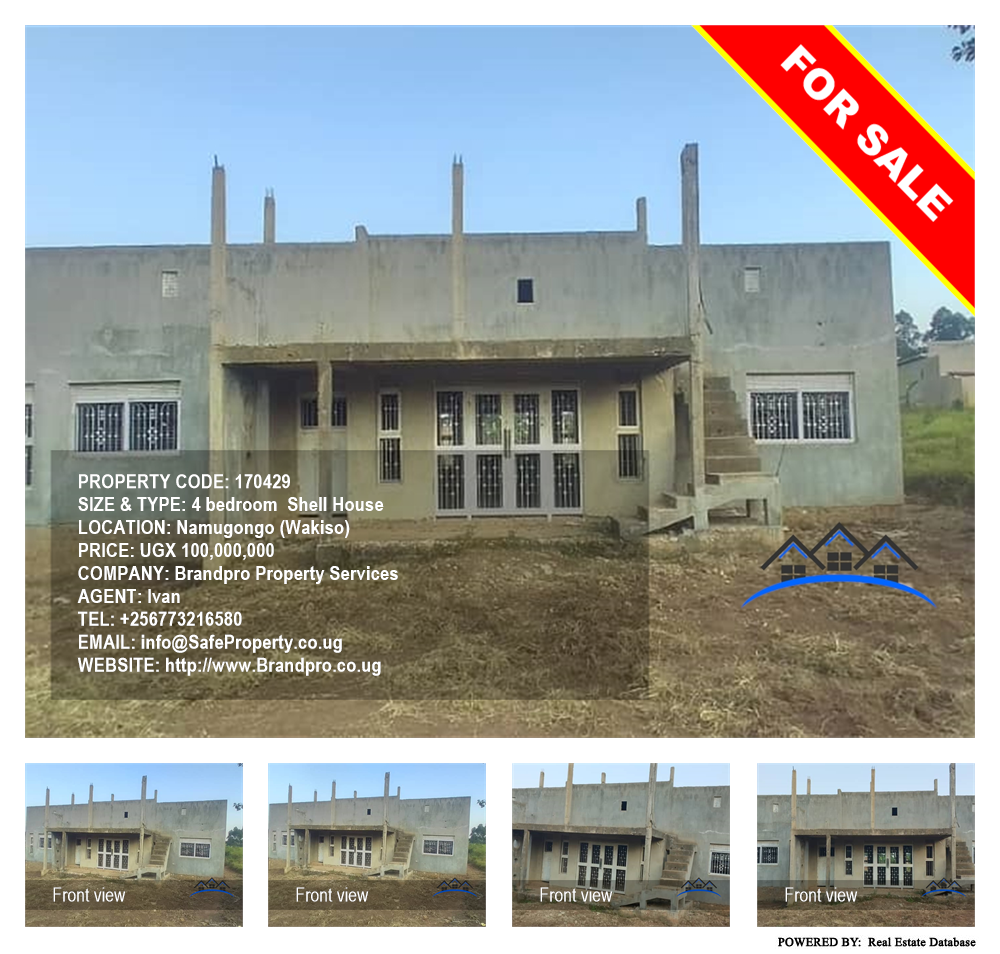 4 bedroom Shell House  for sale in Namugongo Wakiso Uganda, code: 170429