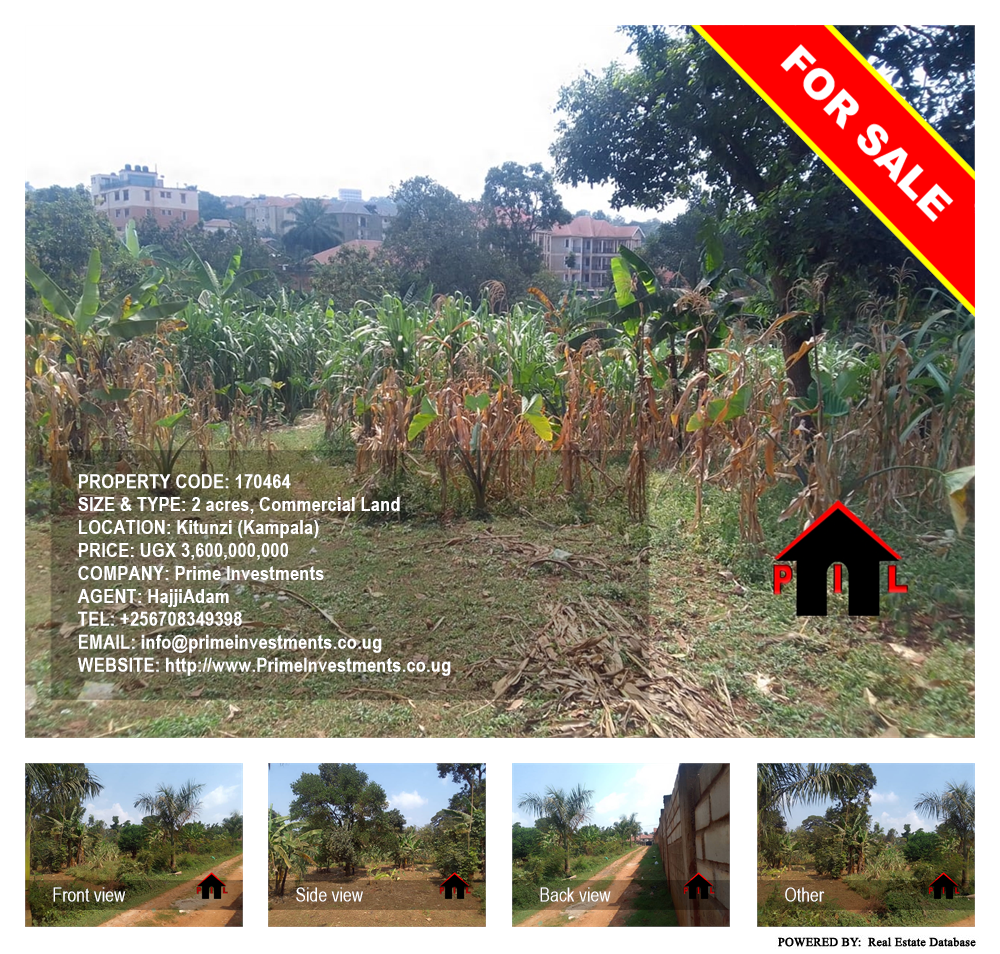 Commercial Land  for sale in Kitunzi Kampala Uganda, code: 170464