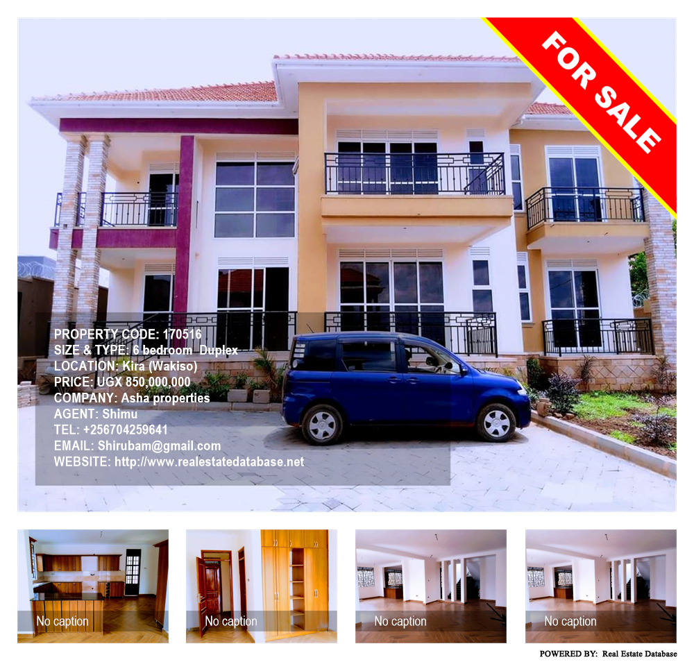 6 bedroom Duplex  for sale in Kira Wakiso Uganda, code: 170516