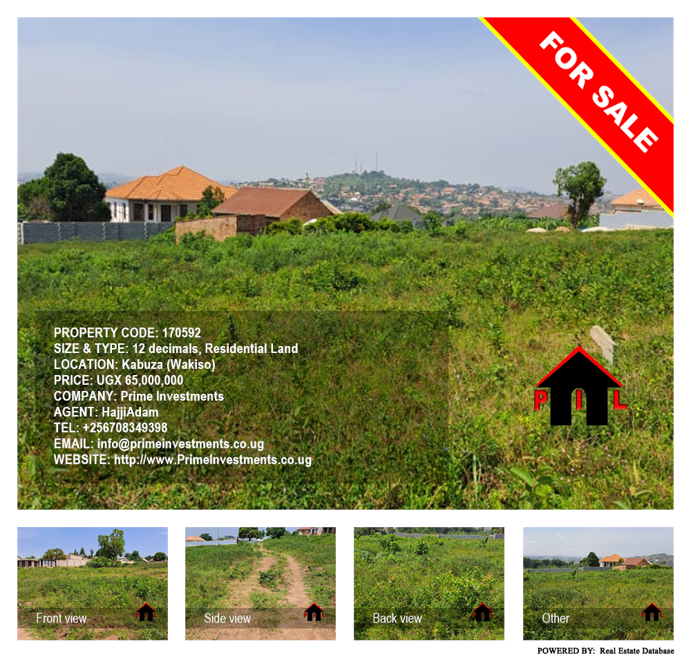 Residential Land  for sale in Kabuza Wakiso Uganda, code: 170592