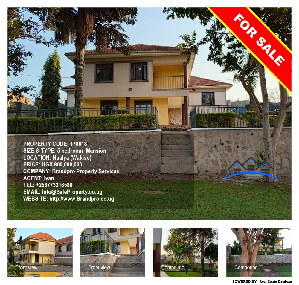 5 bedroom Mansion  for sale in Naalya Wakiso Uganda, code: 170618