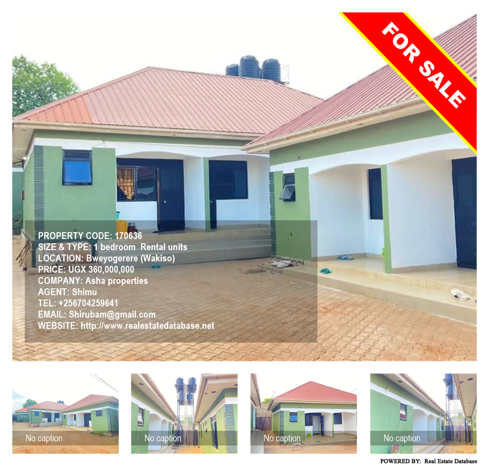 1 bedroom Rental units  for sale in Bweyogerere Wakiso Uganda, code: 170636