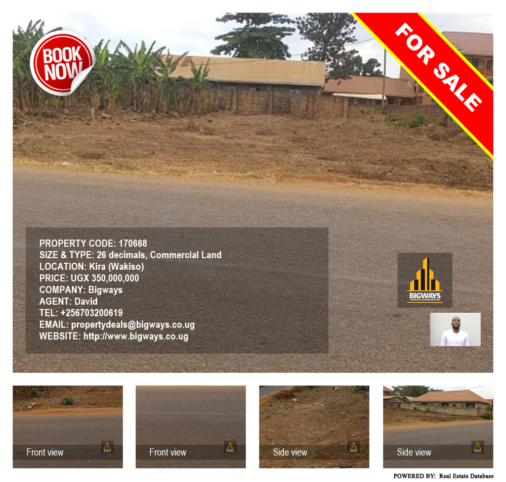 Commercial Land  for sale in Kira Wakiso Uganda, code: 170668