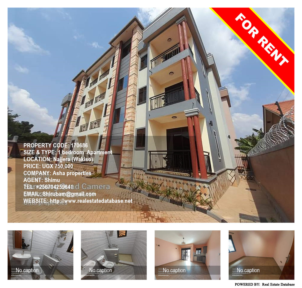 1 bedroom Apartment  for rent in Najjera Wakiso Uganda, code: 170686