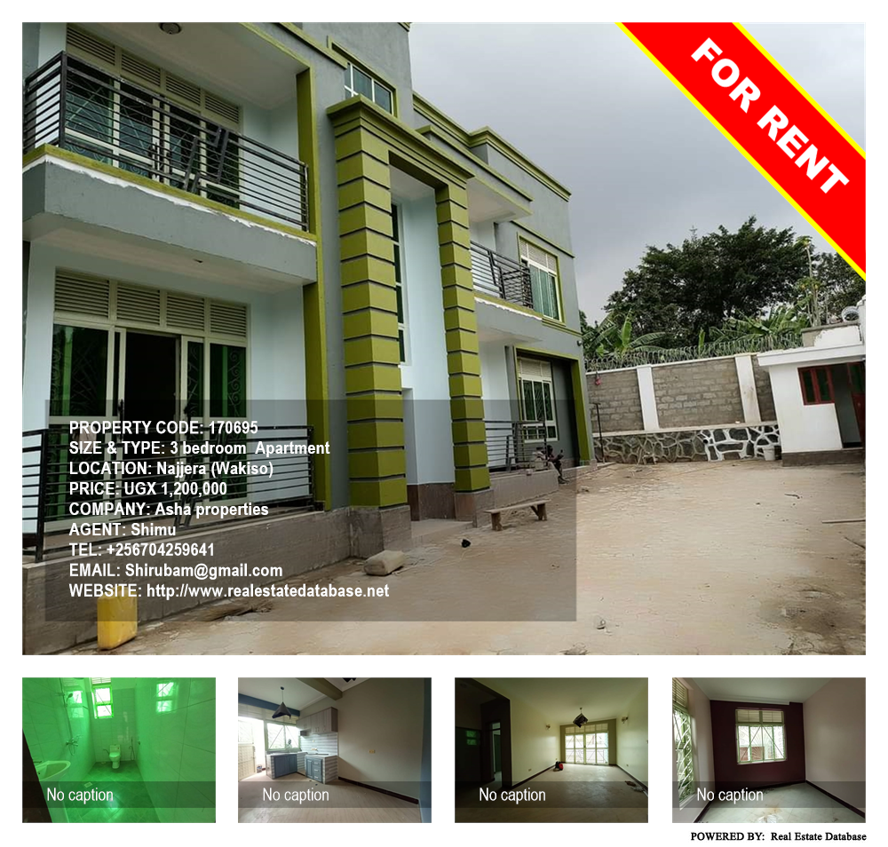3 bedroom Apartment  for rent in Najjera Wakiso Uganda, code: 170695
