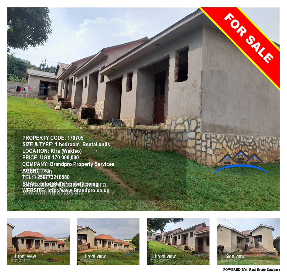 1 bedroom Rental units  for sale in Kira Wakiso Uganda, code: 170705