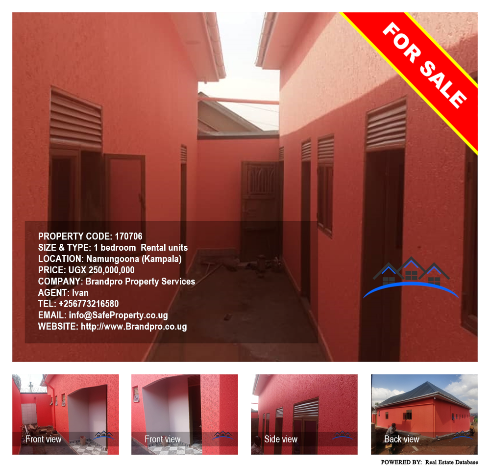 1 bedroom Rental units  for sale in Namungoona Kampala Uganda, code: 170706