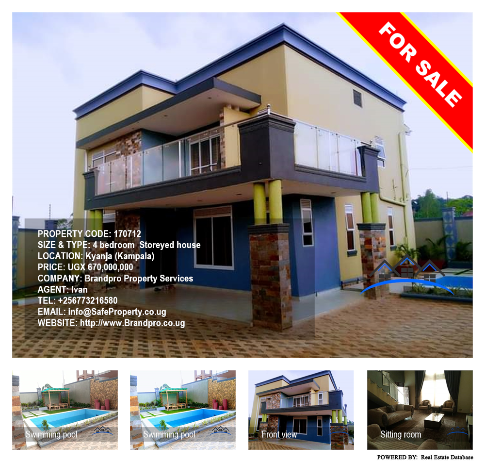 4 bedroom Storeyed house  for sale in Kyanja Kampala Uganda, code: 170712
