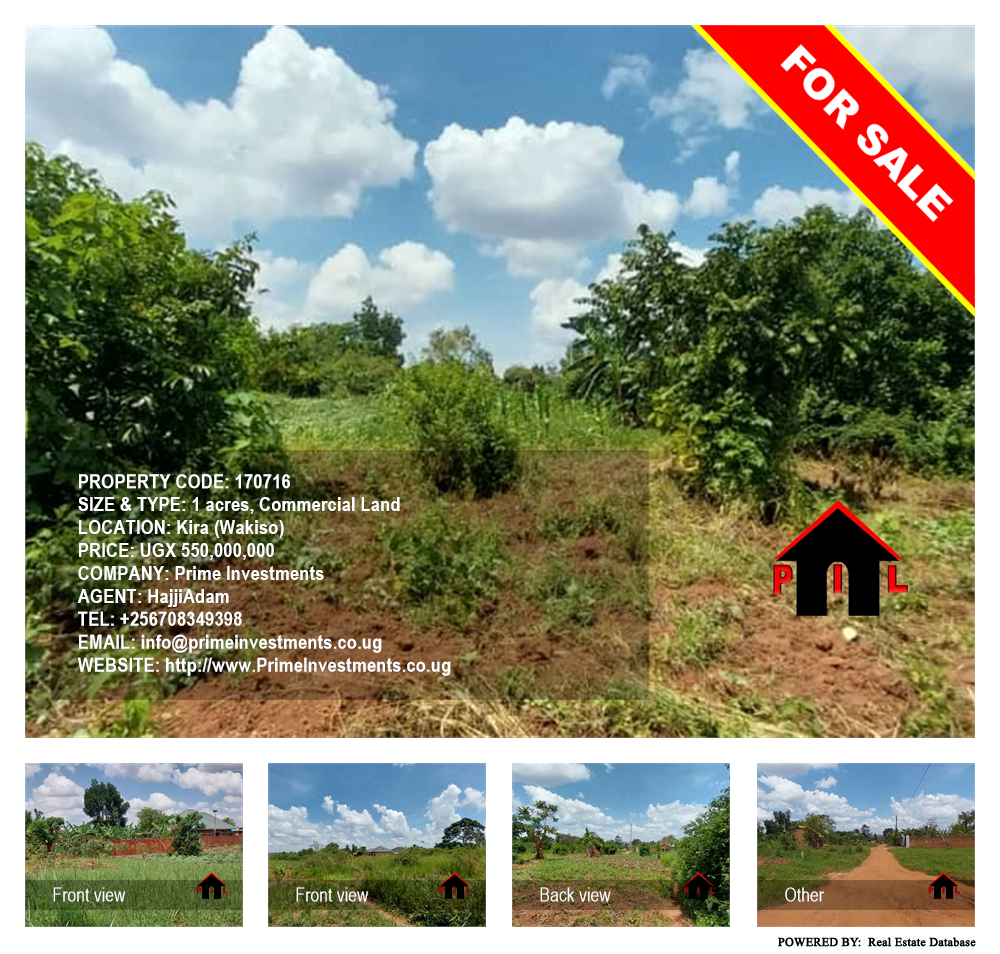 Commercial Land  for sale in Kira Wakiso Uganda, code: 170716