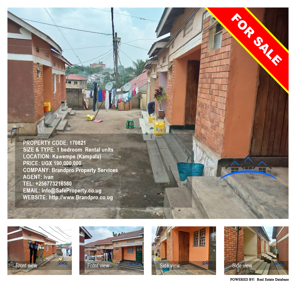 1 bedroom Rental units  for sale in Kawempe Kampala Uganda, code: 170821