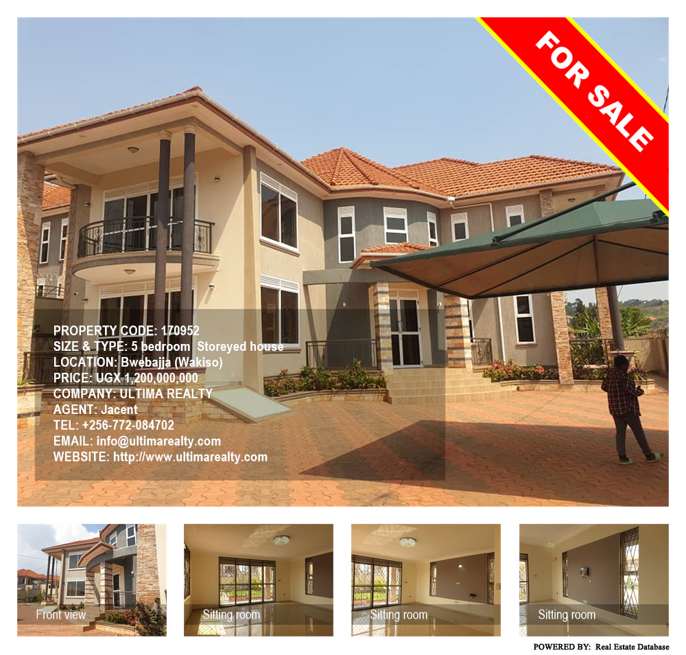 5 bedroom Storeyed house  for sale in Bwebajja Wakiso Uganda, code: 170952