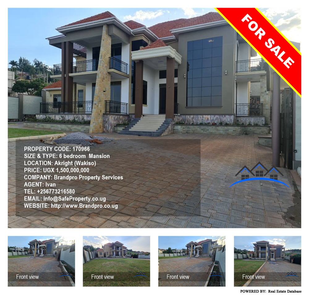 6 bedroom Mansion  for sale in Akright Wakiso Uganda, code: 170966