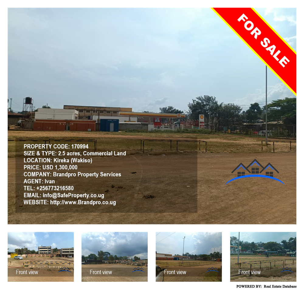 Commercial Land  for sale in Kireka Wakiso Uganda, code: 170994