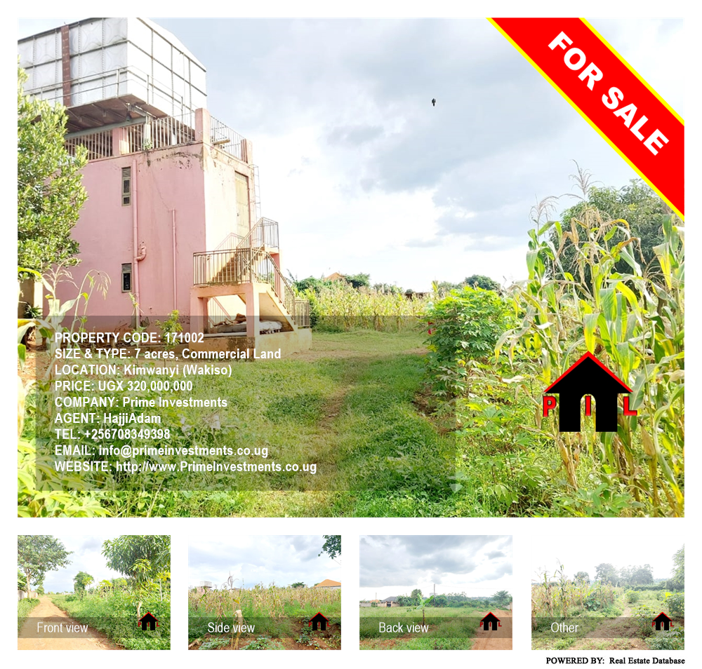 Commercial Land  for sale in Kimwanyi Wakiso Uganda, code: 171002