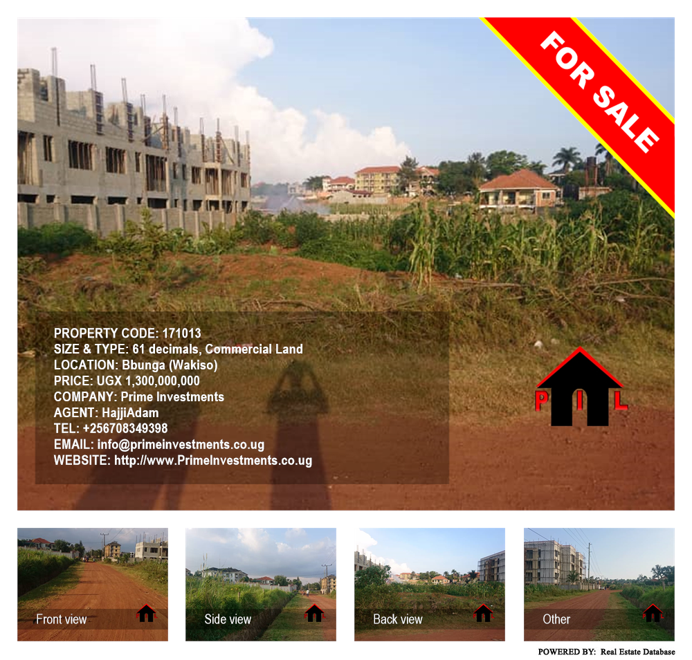 Commercial Land  for sale in Bbunga Wakiso Uganda, code: 171013