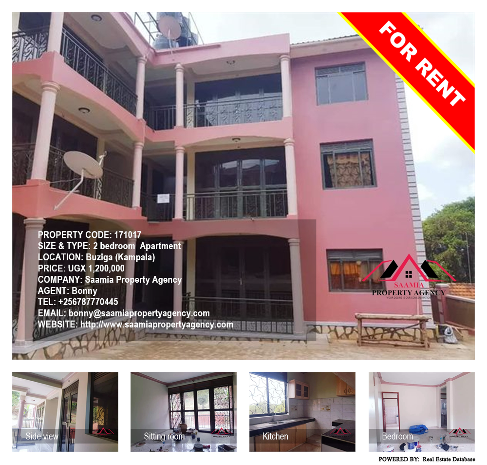 2 bedroom Apartment  for rent in Buziga Kampala Uganda, code: 171017