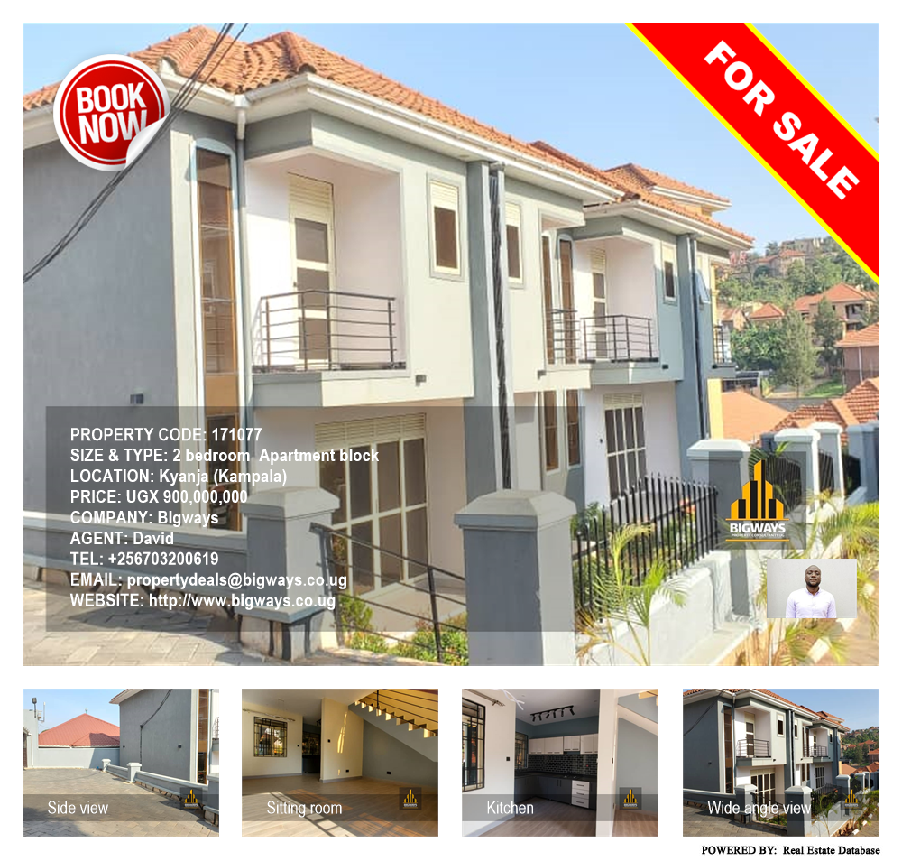 2 bedroom Apartment block  for sale in Kyanja Kampala Uganda, code: 171077