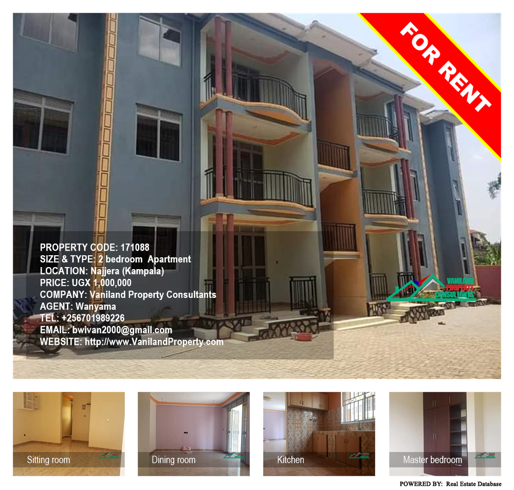 2 bedroom Apartment  for rent in Najjera Kampala Uganda, code: 171088