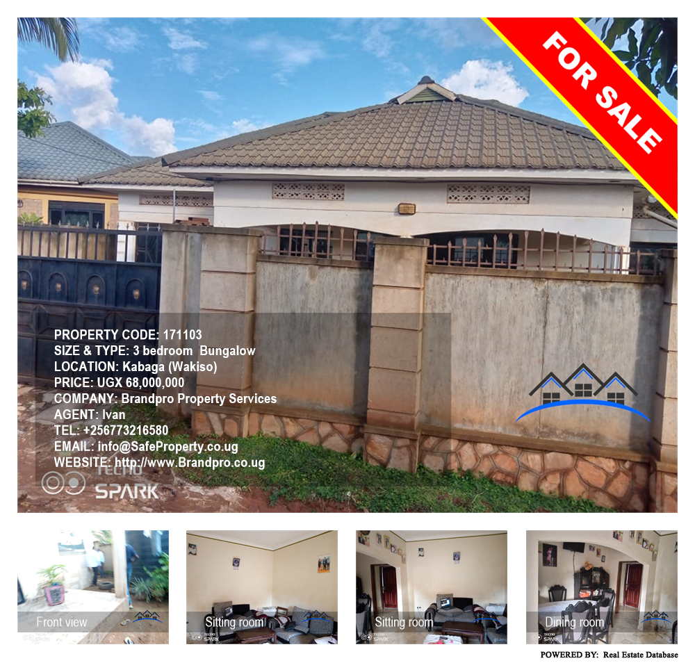 3 bedroom Bungalow  for sale in Kabaga Wakiso Uganda, code: 171103
