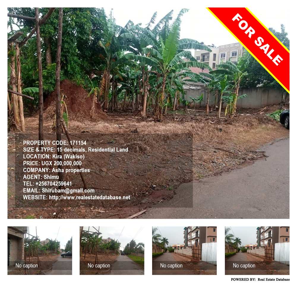 Residential Land  for sale in Kira Wakiso Uganda, code: 171154