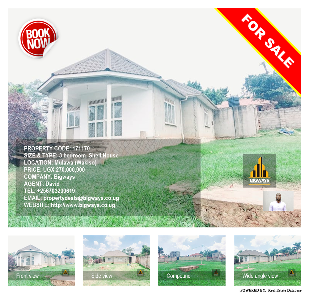 3 bedroom Shell House  for sale in Mulawa Wakiso Uganda, code: 171170