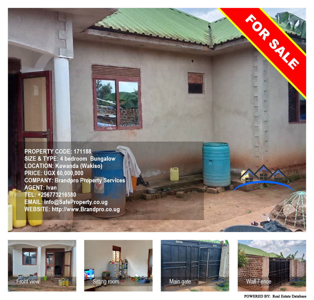 4 bedroom Bungalow  for sale in Kawanda Wakiso Uganda, code: 171188