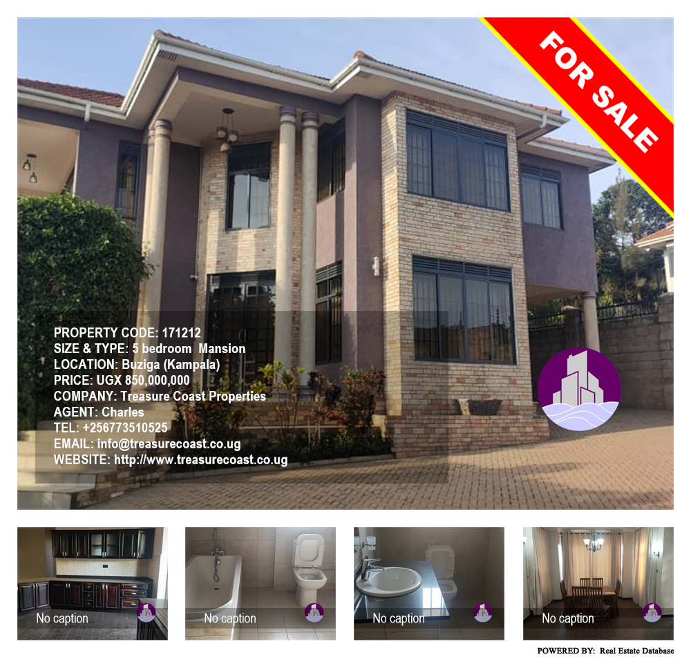 5 bedroom Mansion  for sale in Buziga Kampala Uganda, code: 171212