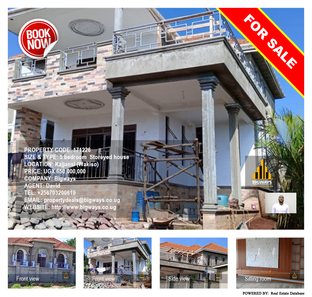 5 bedroom Storeyed house  for sale in Kajjansi Wakiso Uganda, code: 171226