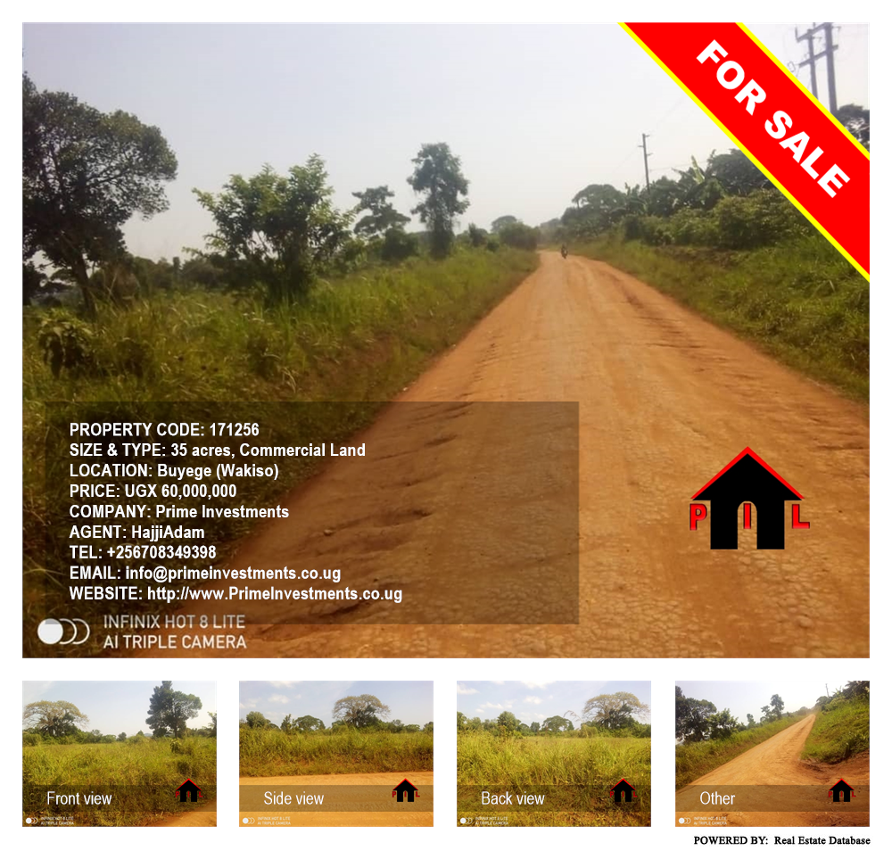 Commercial Land  for sale in Buyege Wakiso Uganda, code: 171256