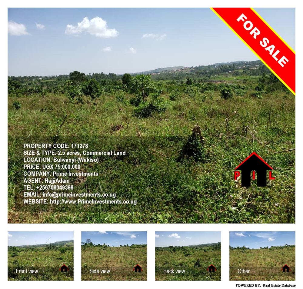 Commercial Land  for sale in Bulwaanyi Wakiso Uganda, code: 171278