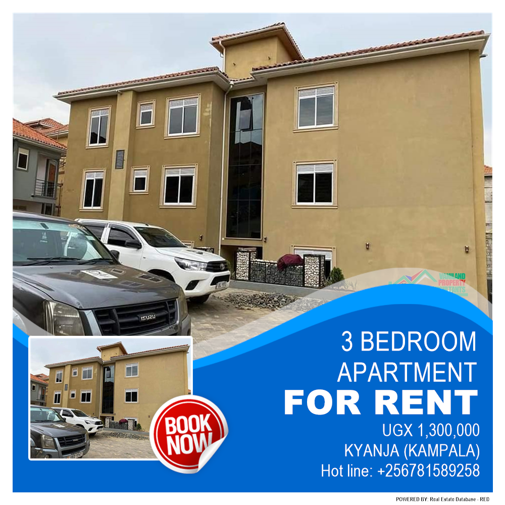 3 bedroom Apartment  for rent in Kyanja Kampala Uganda, code: 171428