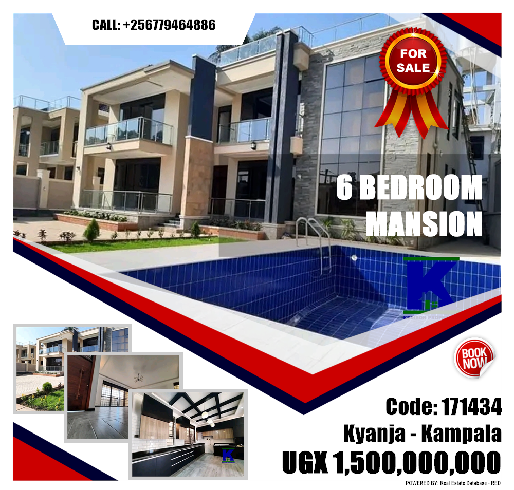 6 bedroom Mansion  for sale in Kyanja Kampala Uganda, code: 171434