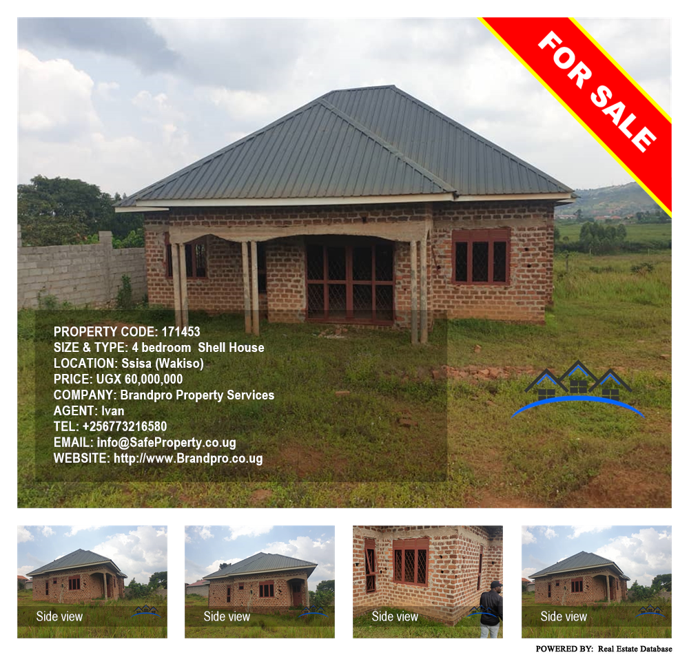4 bedroom Shell House  for sale in Ssisa Wakiso Uganda, code: 171453