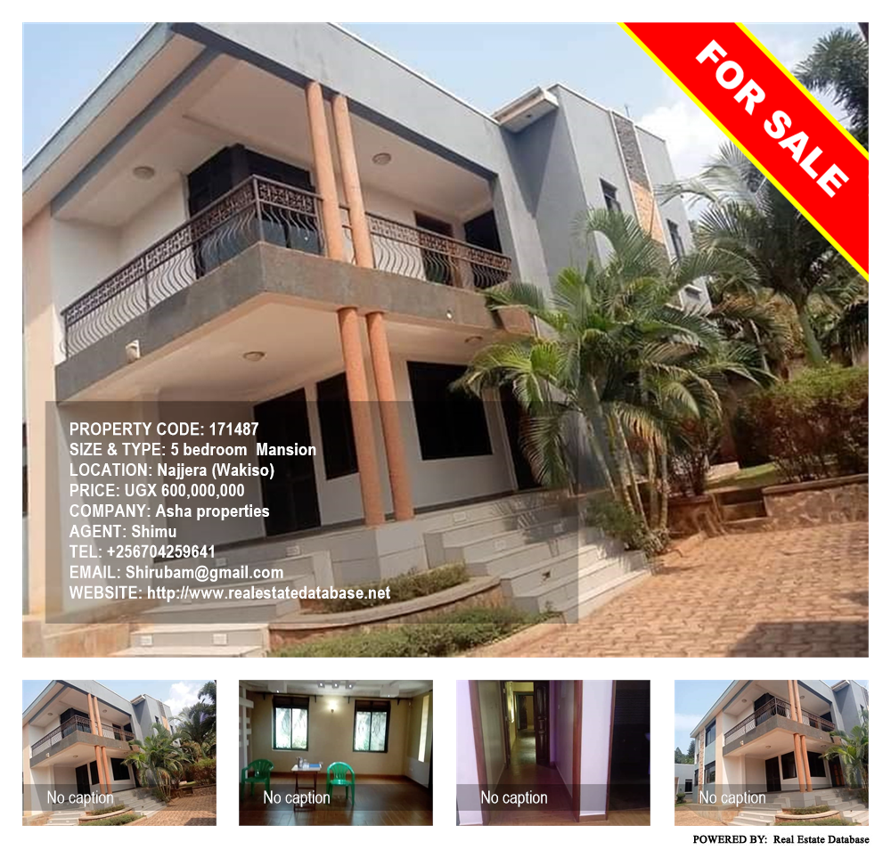 5 bedroom Mansion  for sale in Najjera Wakiso Uganda, code: 171487
