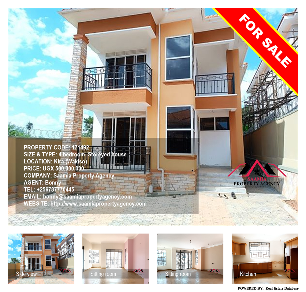 4 bedroom Storeyed house  for sale in Kira Wakiso Uganda, code: 171492