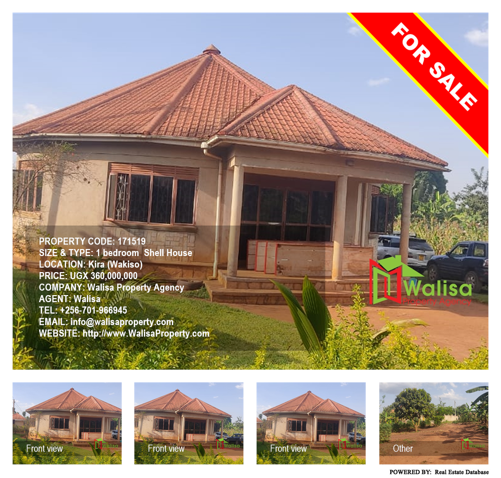 1 bedroom Shell House  for sale in Kira Wakiso Uganda, code: 171519