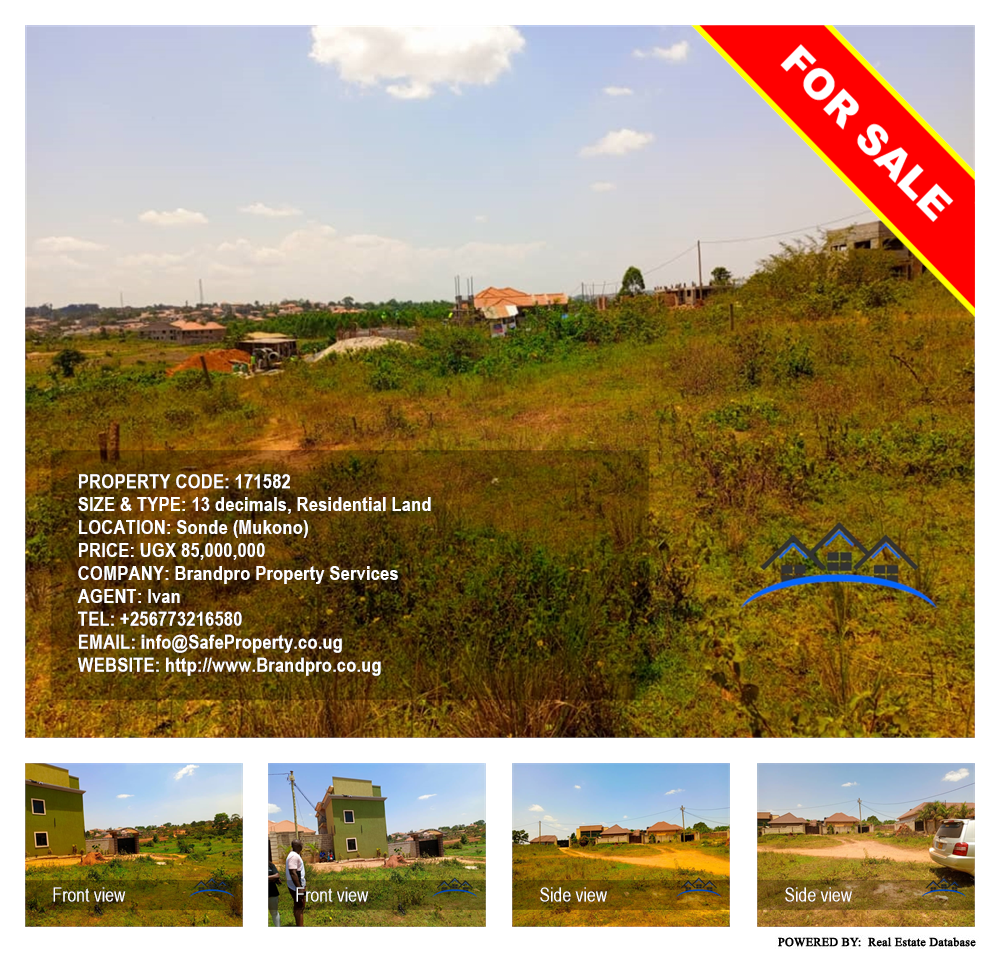 Residential Land  for sale in Sonde Mukono Uganda, code: 171582
