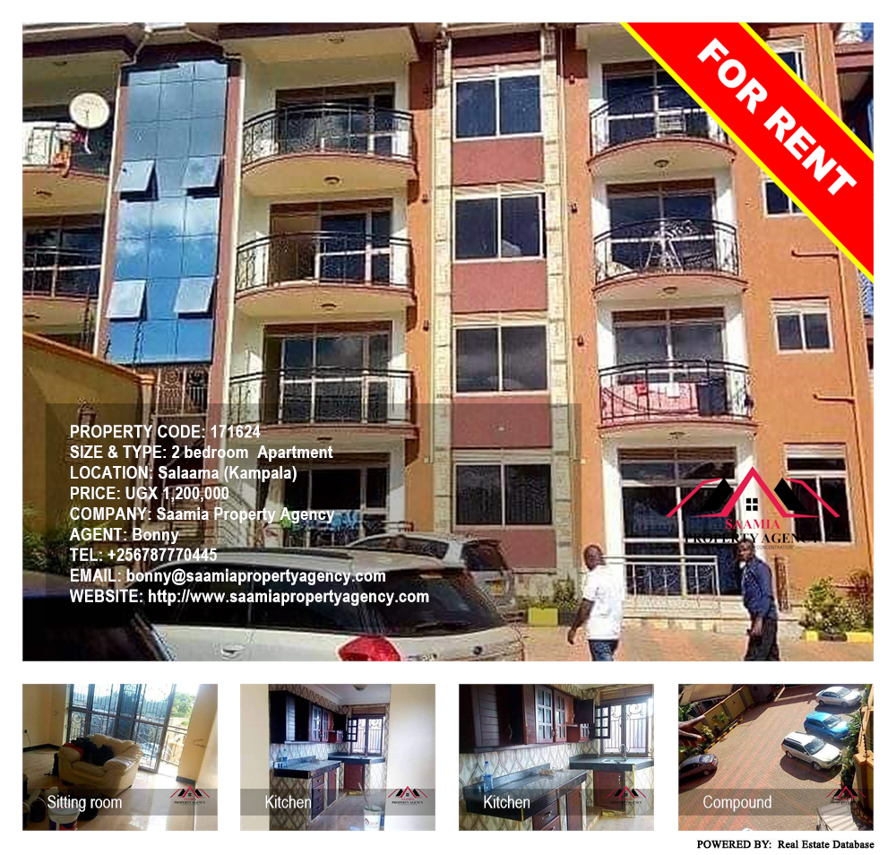 2 bedroom Apartment  for rent in Salaama Kampala Uganda, code: 171624
