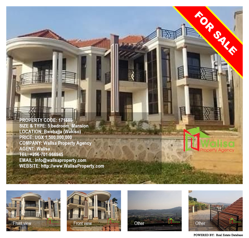 5 bedroom Mansion  for sale in Bwebajja Wakiso Uganda, code: 171689