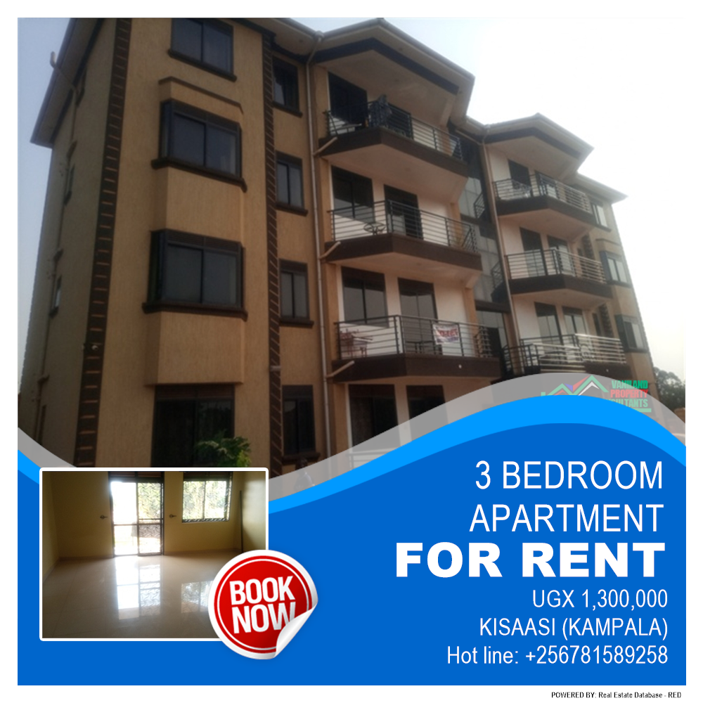 3 bedroom Apartment  for rent in Kisaasi Kampala Uganda, code: 171699