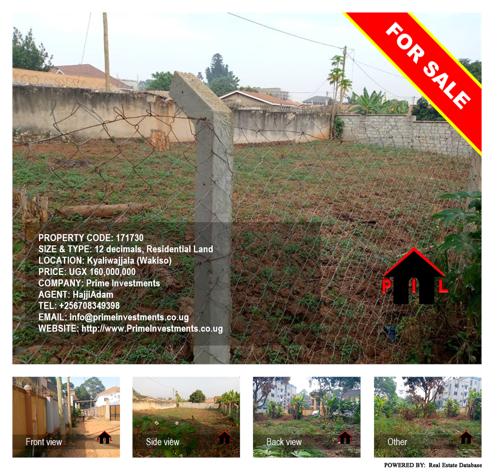 Residential Land  for sale in Kyaliwajjala Wakiso Uganda, code: 171730