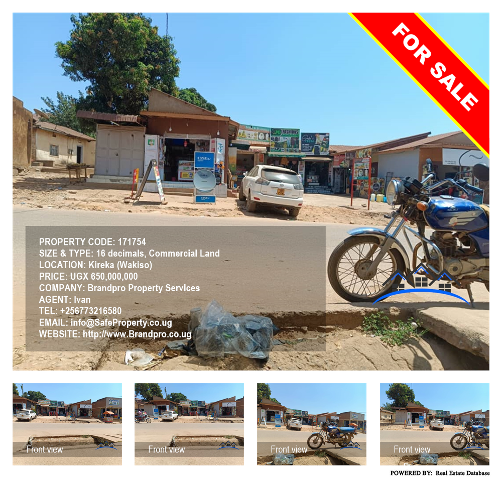 Commercial Land  for sale in Kireka Wakiso Uganda, code: 171754