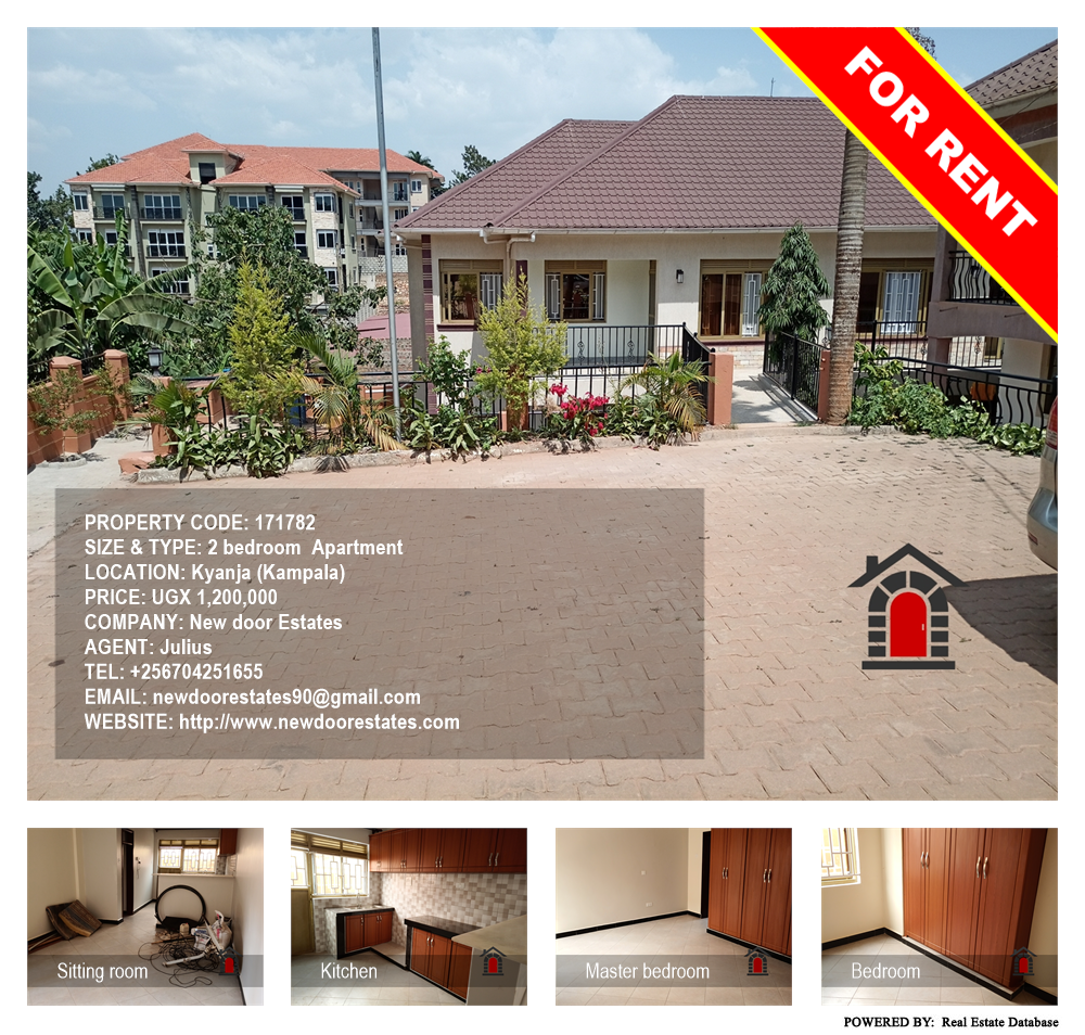 2 bedroom Apartment  for rent in Kyanja Kampala Uganda, code: 171782