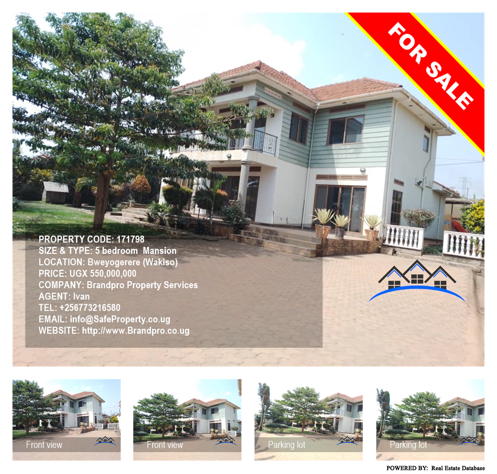 5 bedroom Mansion  for sale in Bweyogerere Wakiso Uganda, code: 171798