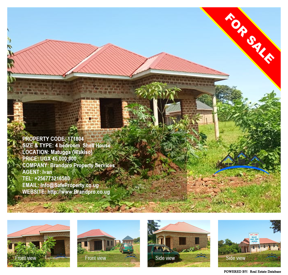 4 bedroom Shell House  for sale in Matugga Wakiso Uganda, code: 171804